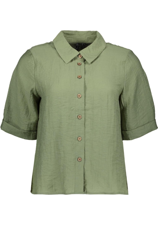 VMHEAVEN 2/4 SHIRT WVN GA 10324535 HEDGE GREEN